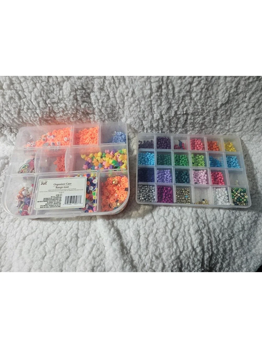 (Lot of 3) Mixed Jewelry Crafting Beads Various Colors & Styles With 3 Boxes